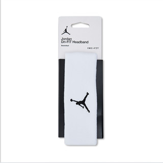 Nike Jordan DRI-FIT 白黑色 單色頭帶 運動 休閒 頭帶 JKN0010-1OS