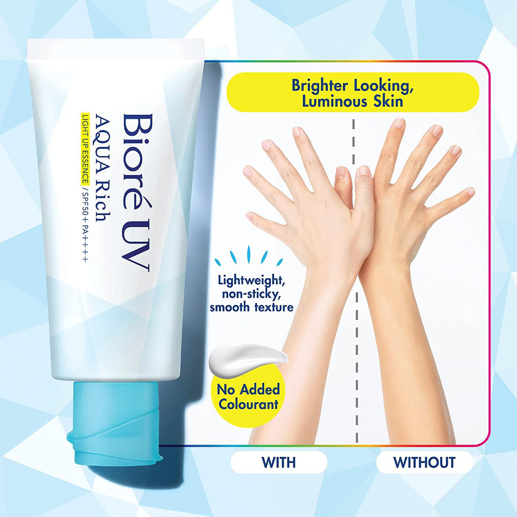 Biore UV aqua rich 系列亮採精華液 70g SPF50+ / PA++++ 臉部與身體防曬乳 日本直送
