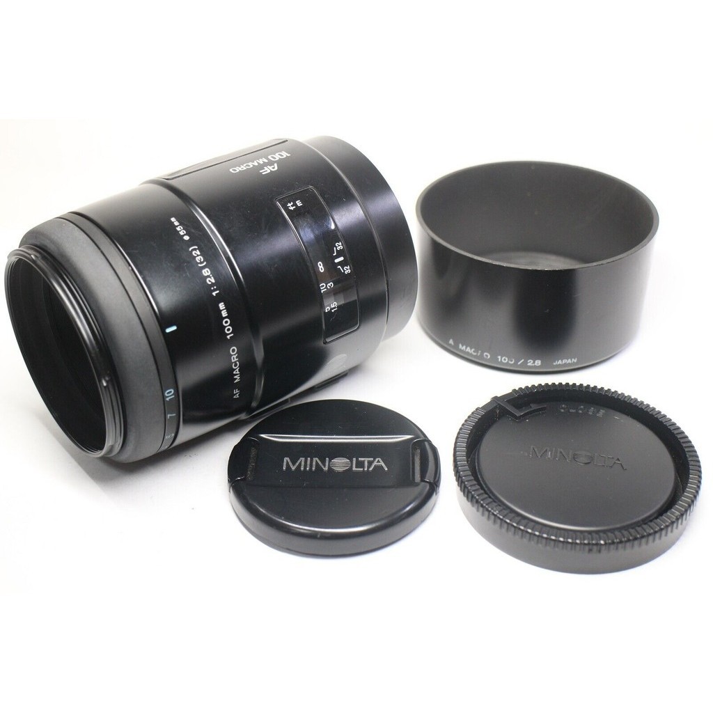 Minolta AF MACRO 100mm F/2.8 Lens for Sony Minolta w/Hood