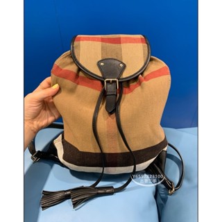 二手便宜出 BURBERRY 巴寶莉 RUCKSACK 雙肩包 格紋 斜背包 後背包