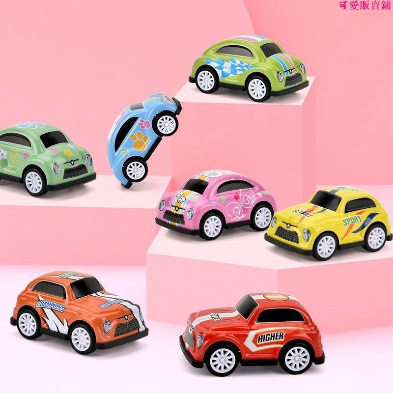 兒童小汽車🎁合金鐵皮回力車Q版迷你車甲殼蟲玩具車回力玩具車男孩玩具小汽車