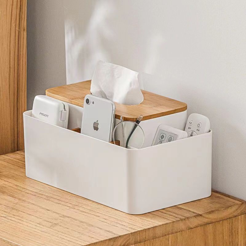 [有品現貨] 面紙盒 衛生紙盒 紙巾盒 桌上收納盒 可升降面紙收納盒 遙控器收納盒 擦手紙盒