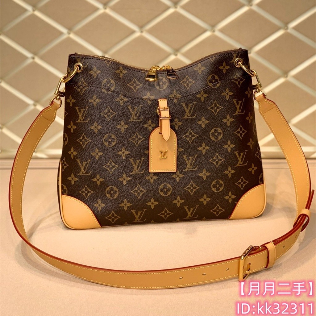 二手精品 LV 路易威登 ODÉON MM 單肩包 肩背包 腋下包 天然色/黑色 M45355 M45352