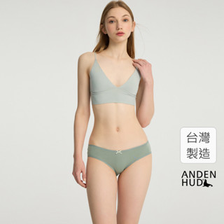 【Anden Hud】春日多巴胺．花邊低腰三角內褲(水霧綠-蔥面蝴蝶結) 純棉台灣製