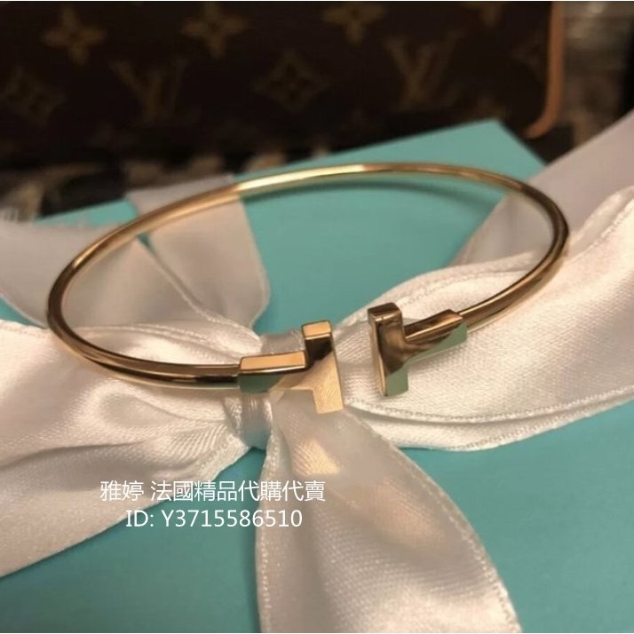 二手精品 TIFFANY蒂芙尼 T系列T1虎眼石線圈手鐲 18K黃金手環 GRP11111