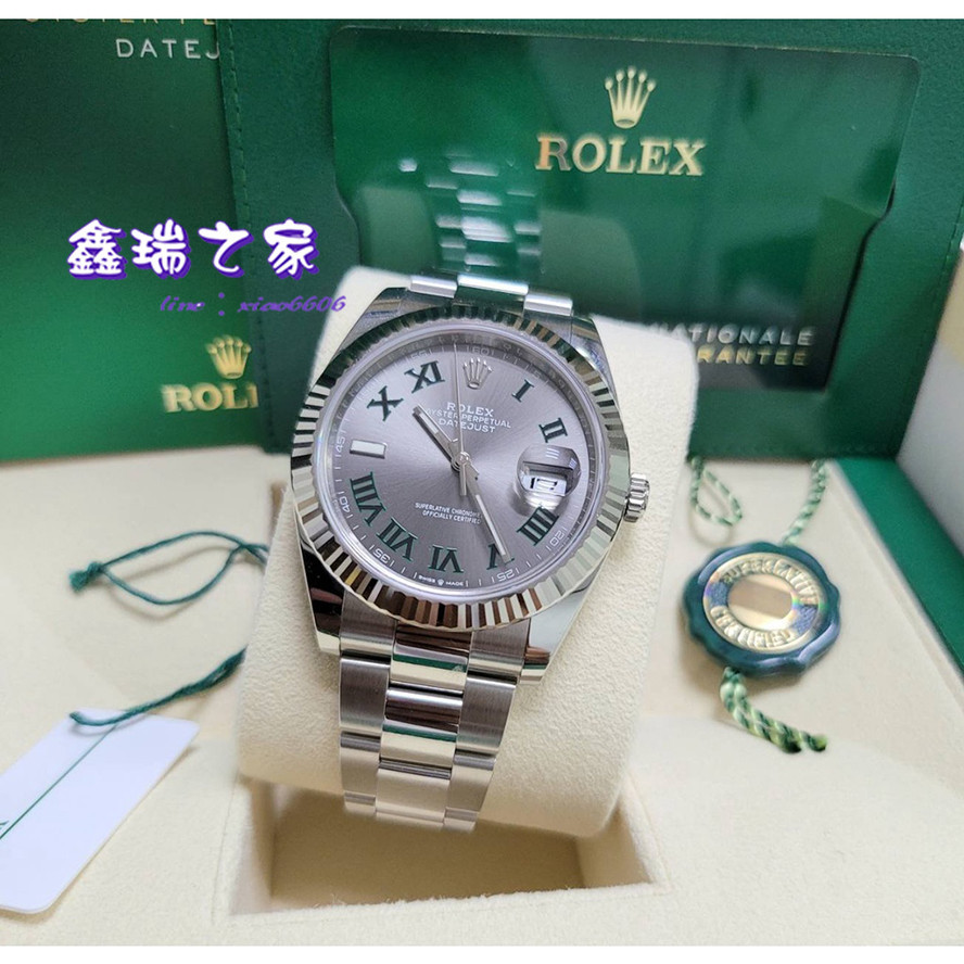 ROLEX 勞力士 126334 溫布頓 灰綠羅馬 21年 新卡 Datejust 41mm 126331