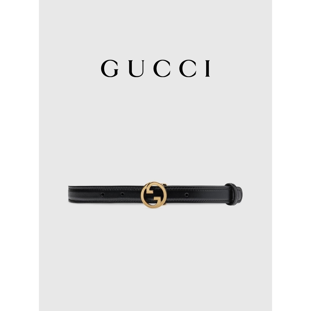 GUCCI古馳Gucci Blondie系列窄版女士腰帶2厘米寬