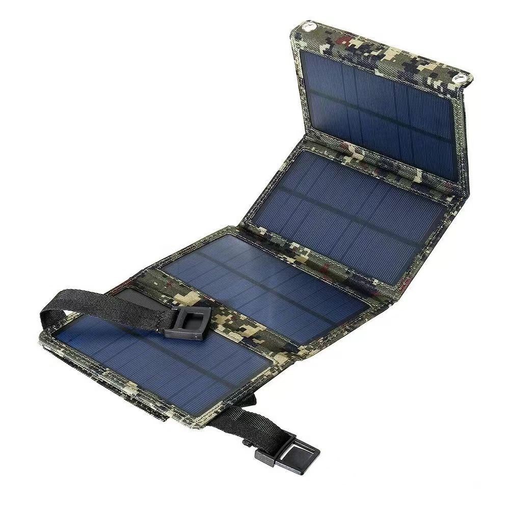 太陽能板 20W便攜式太陽能電池板 戶外電源 太陽能移動電源 可摺疊太陽能充電板 迷彩