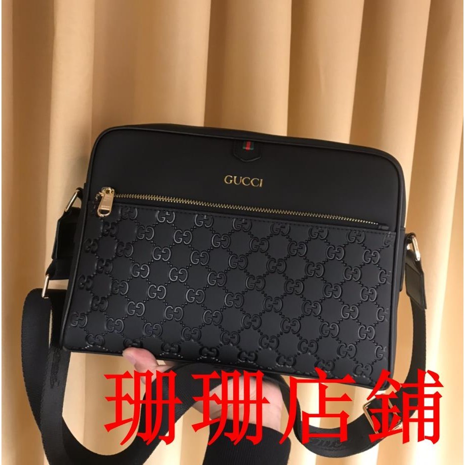 珊珊二手/GUCCI/古馳男士單肩包側背包斜背包郵差包男生包包側背包男 斜背包男 郵差包 郵差包單肩斜挎包9999