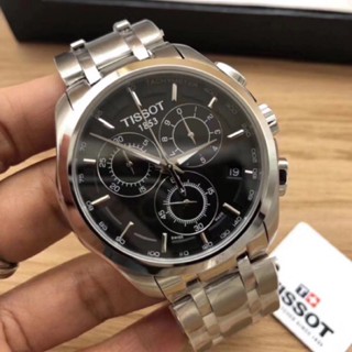 原廠TISSOT 天梭 六針三眼計時-石英多功能男錶-T035.617.11.051.00