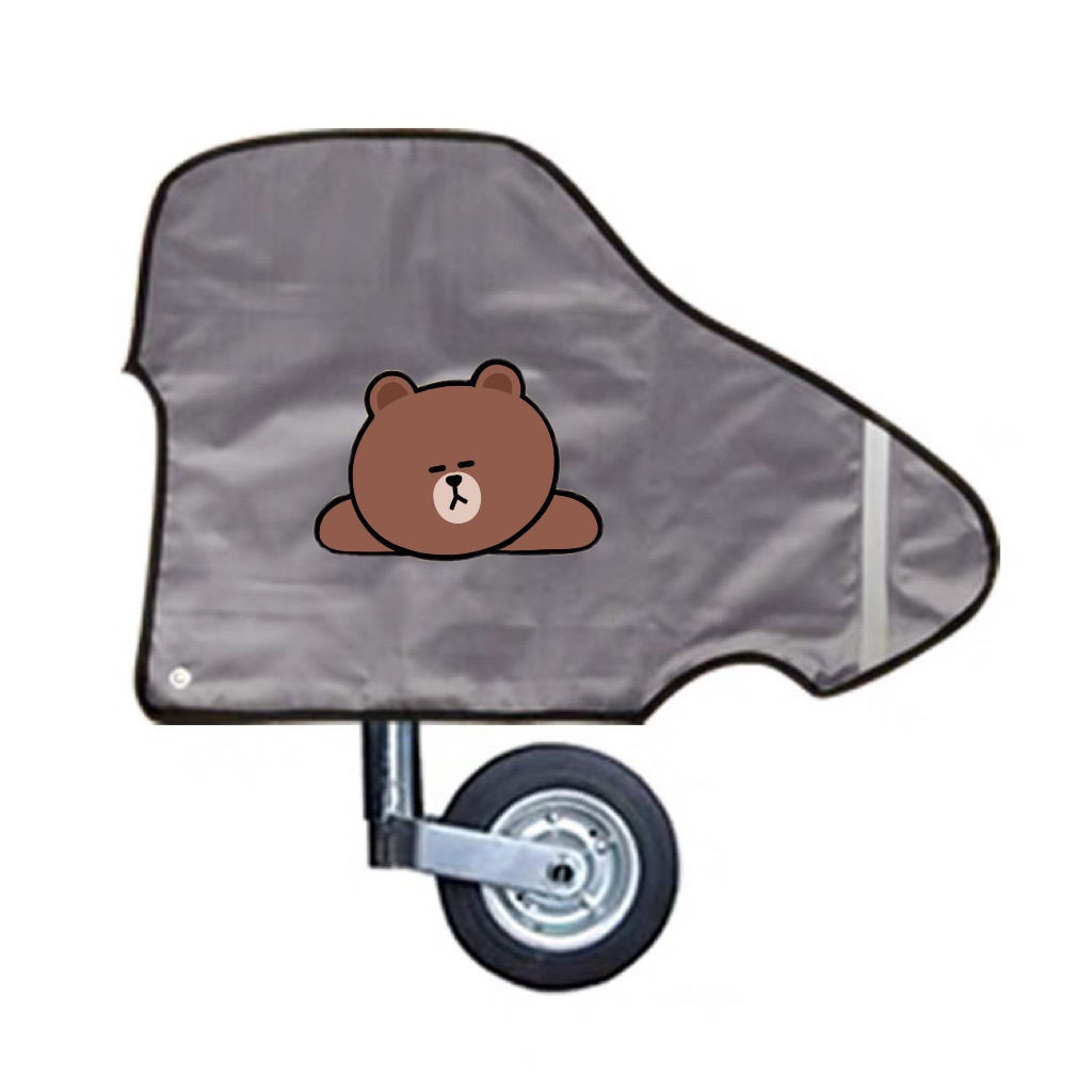 🤝🤝實用拖掛房車連接器牽引頭罩防塵防雨保護罩三角架罩簡單拖車頭罩