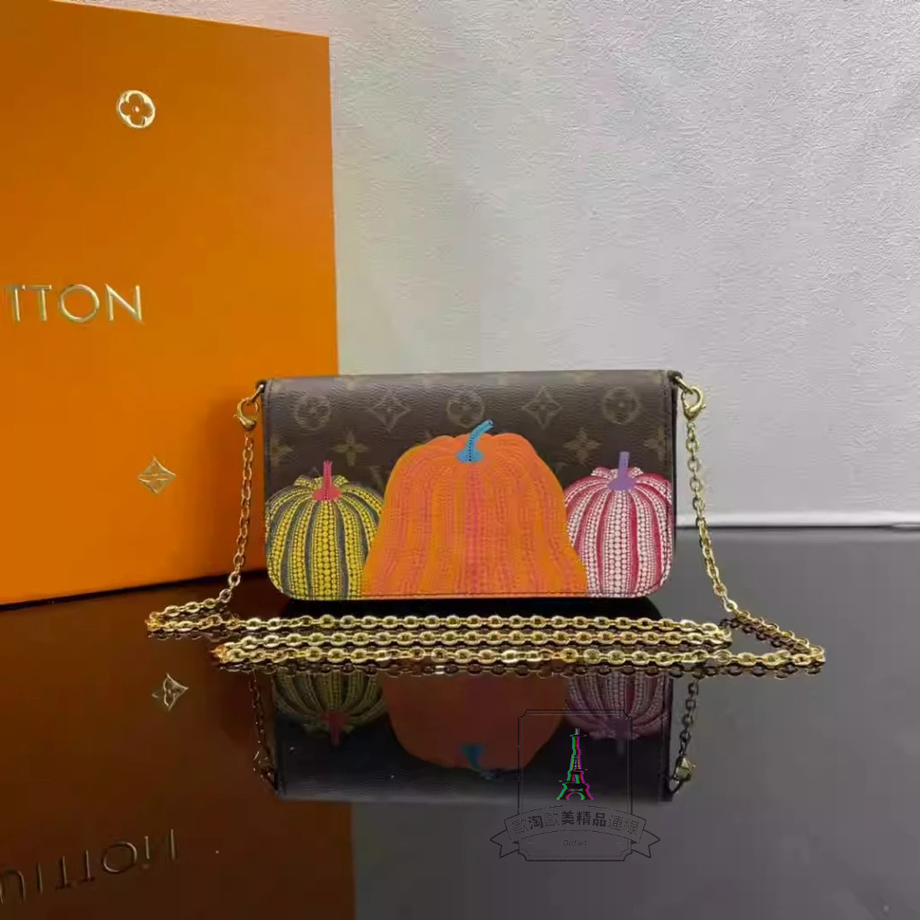 Louis Vuitton 路易威登 LV X YK草間彌生 Pochette Félicie 三合一信封包M82108