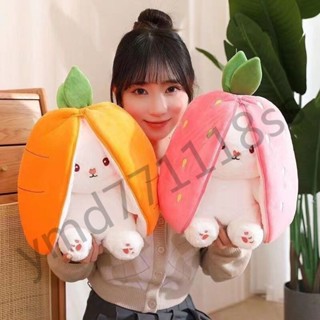變身兔子 莓煩變身兔 蘿蔔兔抱枕 草莓兔娃娃 送生日禮物 兔子玩偶 兔子公仔 兔子公仔娃娃 毛絨玩偶 兔娃娃
