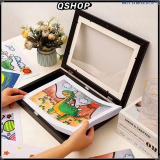 🎯Qshop🎯 兒童畫框 收納 儲存式 a3 a4 畫框 相框 藝術相框 相框掛牆 木製相框 兒童翻蓋相框 交換禮