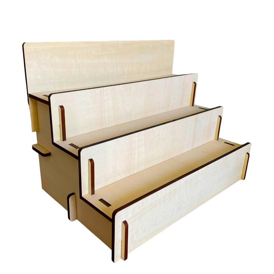 可拆式三層展示架 公仔展示架 階梯展示架 層架 模型展示架 市集 擺攤架 文創市集展示架 飾品展示架 架子桌面擺放臺