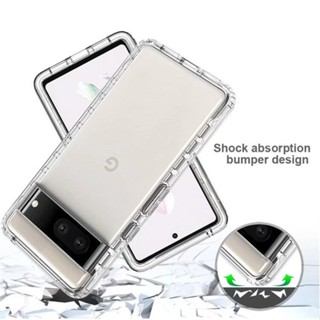 Google Pixel 8 pro 7a 7 6a 6 鏡頭加高超透亮手機殼保護殼透明殼氣囊防摔殼氣墊空壓殼