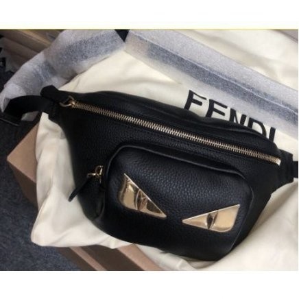 二手折扣 FENDI FF BAG BUGS MOTIF 芬迪 怪獸 眼睛 腰包 胸包 肩背包 7VA446