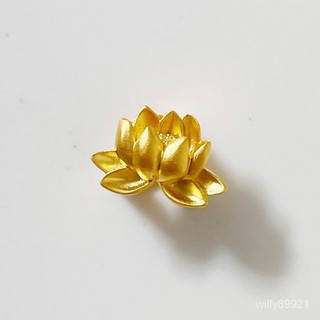 臺灣優選鍍18k色蓮花珠寶夾弔墜遮擋繩結萬能扣配件金色頂珠精緻百搭