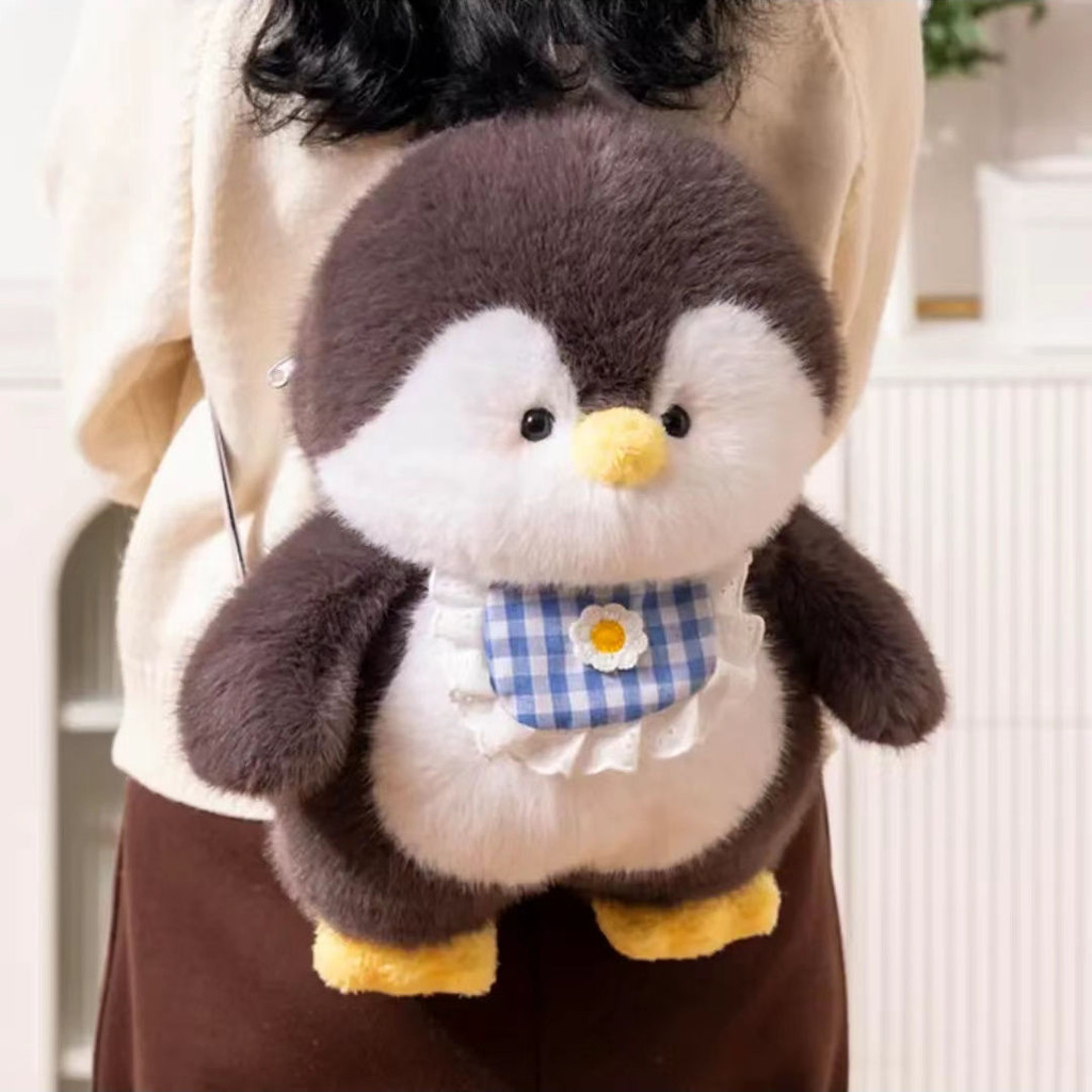企鵝姐原創企鵝寶寶雙肩包背包送女生玩偶可愛毛絨小企鵝公仔娃娃