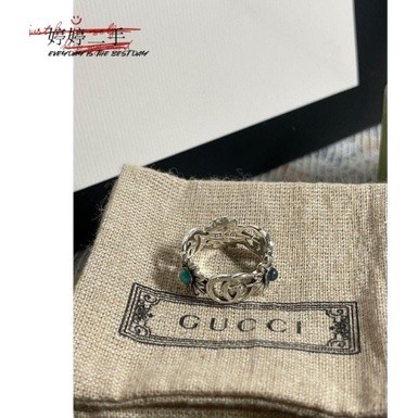 二手特价出GUCCI 古馳 戒指 小雛菊花朵戒指 情侶對戒 雙G純銀 精品首飾