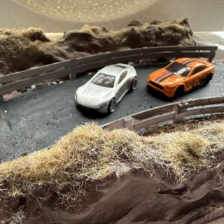 汽車場景 1:64迷你小比例車模場景公路背景板拍照玩具小車通用收納模型車庫 汽車造景 停車場景 汽車展示 車模收納