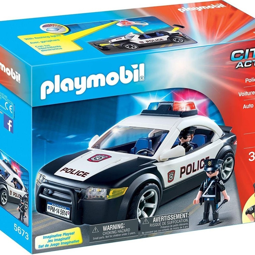 playmobil5673警察巡邏車摩比世界警車玩具