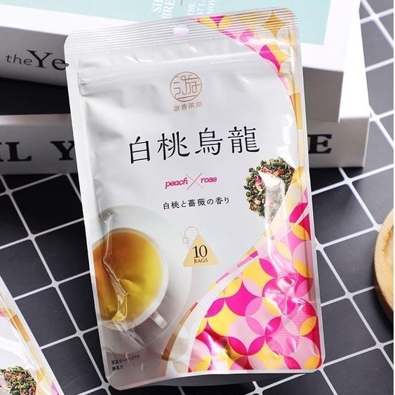 溫馨百貨  茶包 日本進口遊香茶館蜜桃白桃烏龍茶包冷泡茶泡水果香 10袋裝