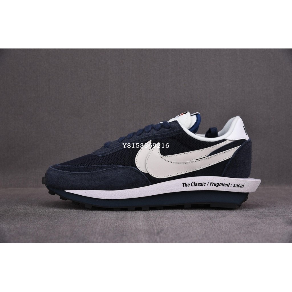 Sacai Nike LDWaffle Blackened Blue藤原浩閃電黑藍解構輕便慢跑鞋DH2684-400 男
