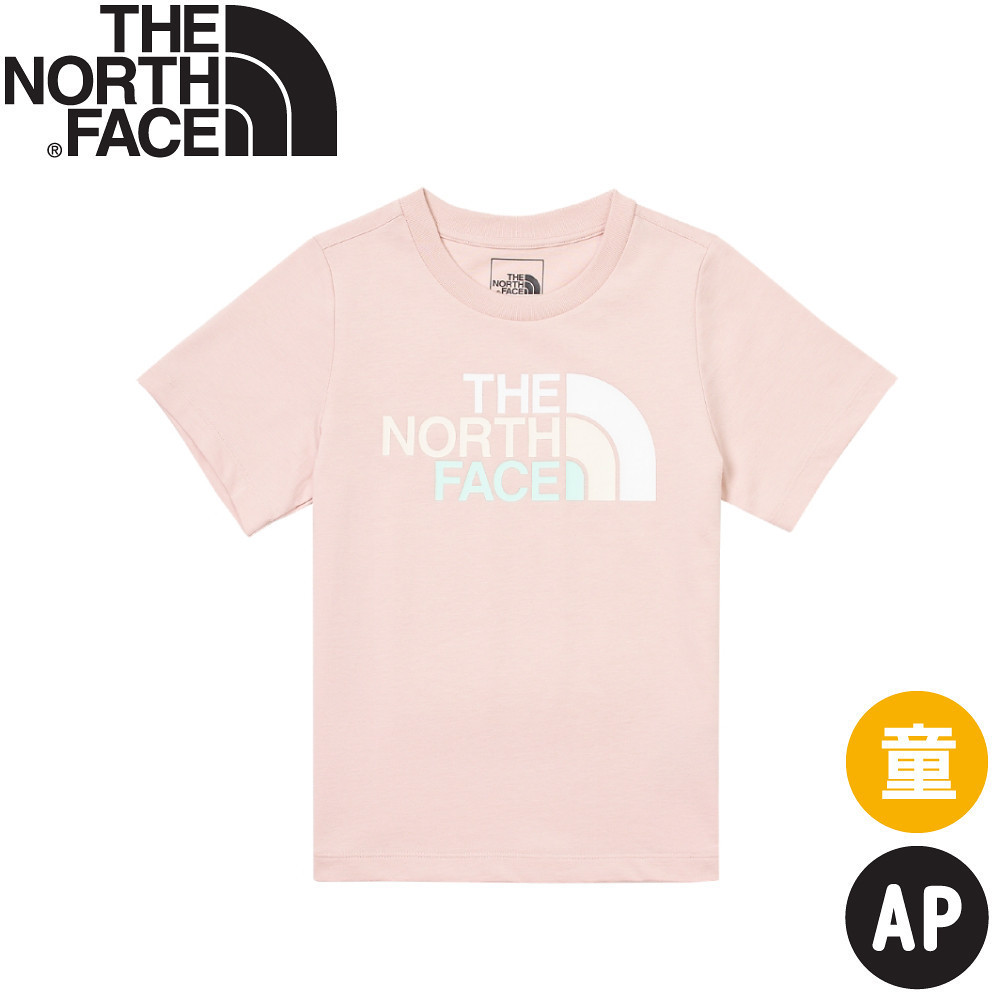 【The North Face 美國 童 短袖T AP《粉》】88ME/登山/夏季/出國/短T/純棉
