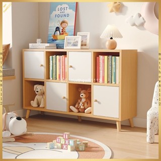 書柜書架落地簡約家用書柜客廳兒童玩具置物架小型臥室書柜收納柜【可貨到付款】