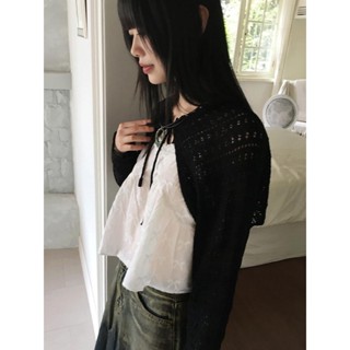 Codibook｜韓國 wonderwonder 超短版針織綁帶開衫［預購］針織外套 毛衣 女裝