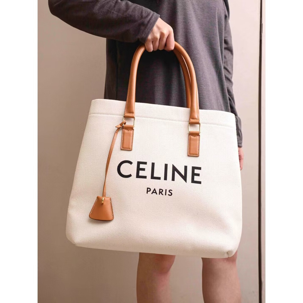 免運 CELINE 賽琳 Horizontal CABAS系列 鎖頭 金扣 手提包 購物袋 托特包 單肩包