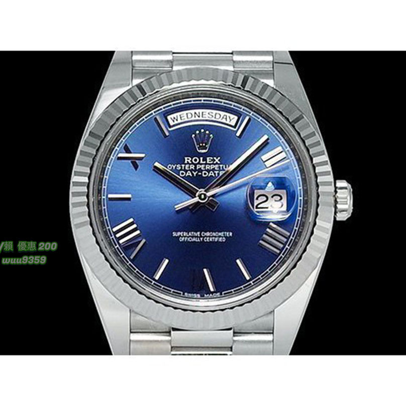 Rolex 勞力士 DayDate 228239 白K金材質 亮藍色面盤 蠔式 3255機芯 QW4379