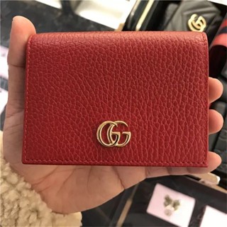 Gucci GG皮夾 Leather card case 超美?短夾 卡包 紅色 黑色