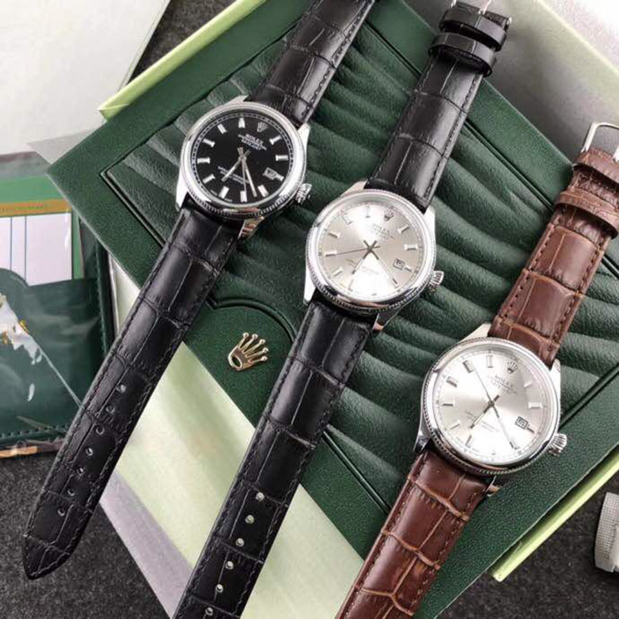 Rolex 勞力士 手錶 商務休閒腕錶 時尚潮流手錶 皮帶手錶 進口石英機芯 男士石英錶