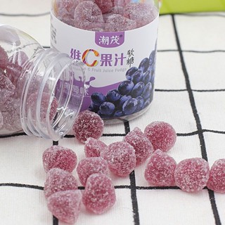 【喵喵🐾】維C果汁軟糖70g瓶混合水果味糖橡皮糖兒童維生素C糖酸甜Q糖果零食