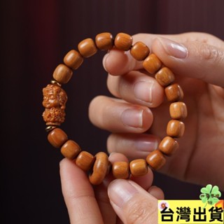 🔥火爆熱賣ing🔥正宗檀香木度母手串實木老型佛珠單圈複古男女文玩手鏈手飾貔貅🍀四葉草購物🍀