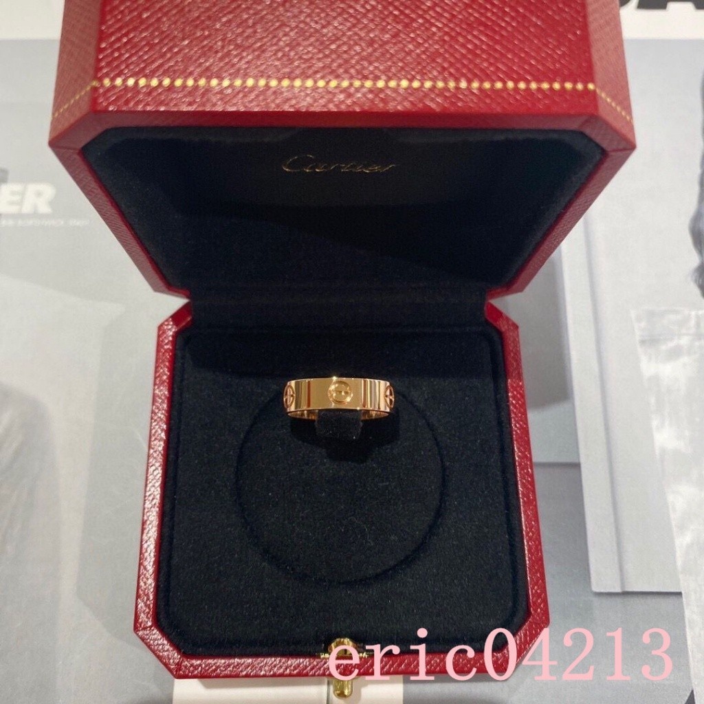 精品二手 Cartier 卡地亞 LOVE系列 18K玫瑰金 寬版 戒指 女生戒指 B4084800