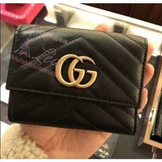 二手精品 Gucci 古馳 GG Marmont Wallet 三折短夾 皮夾 474802 錢包