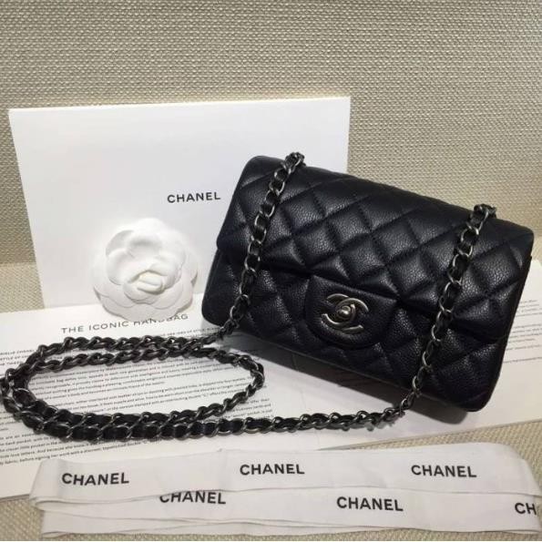 二手現貨 chanel 經典 小香 2.55 香奈兒 COCO 20cm 經典 黑色荔紋紋 古銀鏈 A69900 現貨