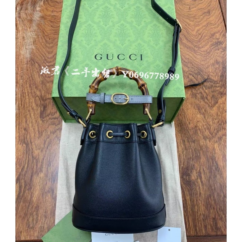 二手出售 Gucci 古馳 Diana竹節迷你水桶包 手提包 斜挎包724667