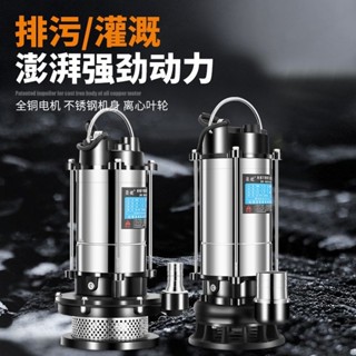 不銹鋼潛水泵220v家用高揚程小型抽水機抽水泵農用灌溉汙水泵井水