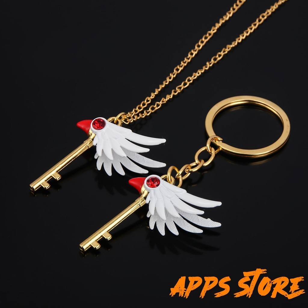 [Apps Store]庫洛魔法使 card captor 封印鑰匙 百變小櫻 鳥杖項鏈 吊墜 小櫻 封印之杖