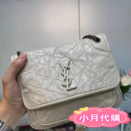 YSL 聖羅蘭 Saint Laurent NIKI 中號 白色 郵差包 風琴包 肩背包 翻蓋包 斜背包