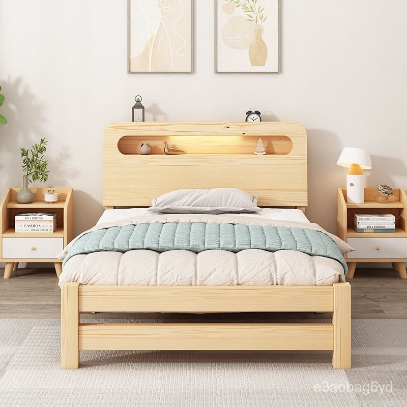 【含發票】 免安裝折疊床實木硬闆床傢用出租房單人床1.5簡易床成人1.8米雙人