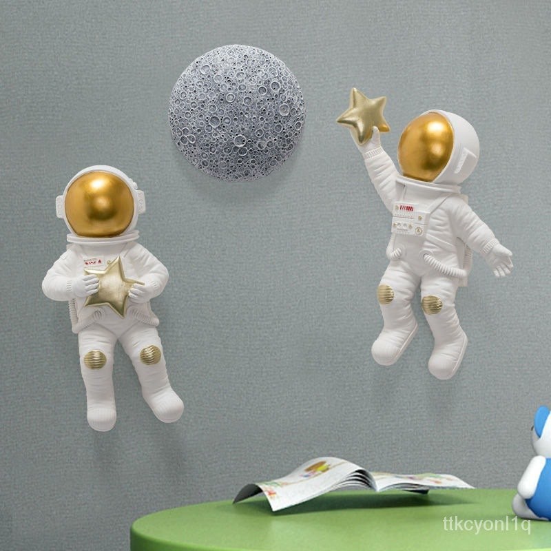 免運到府 CX北歐風宇航員墻麵裝飾兒童房臥室床頭立體壁掛太空人墻上壁式掛 2QIV