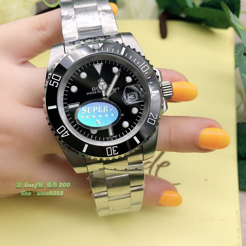 歐美購實拍 水鬼系列精品錶 Rolex勞力士 潛行者綠水鬼精鋼機械錶 自動機械手錶 瑞士機芯腕錶 經典潛水式樣男錶