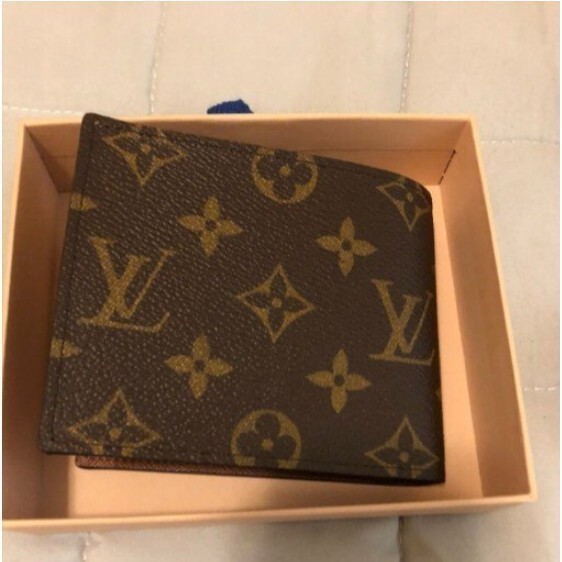 二手 Louis Vuitton 真品 經典原花 零錢鈔票卡層 對開短夾 LV M62288