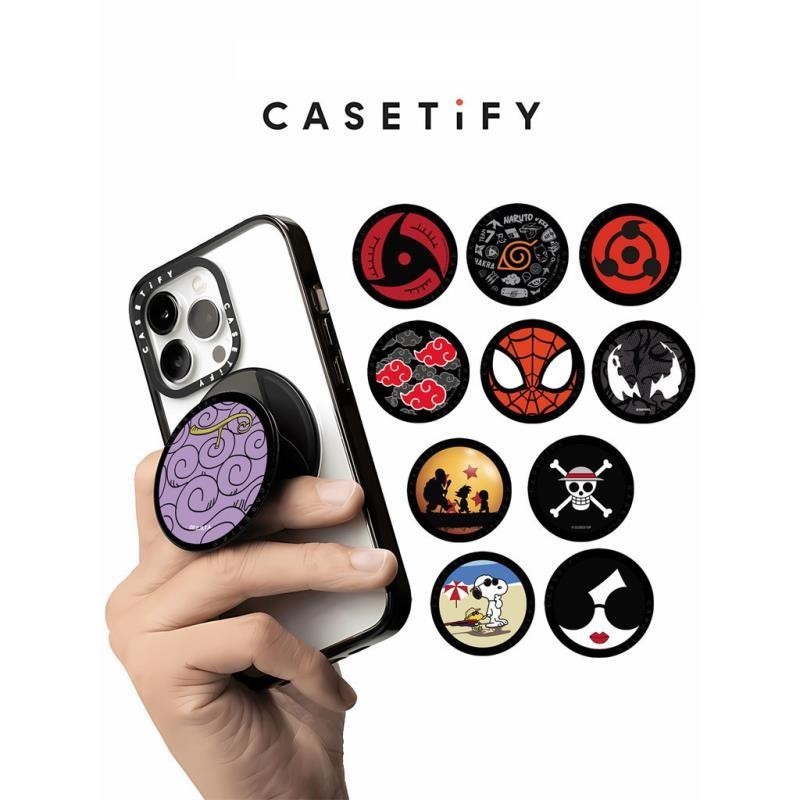 【台灣出貨】Casetifg 品牌火影忍者龍珠蜘蛛俠超磁性手機折疊支架帶盒適用於 iPhone 15 11 12 13