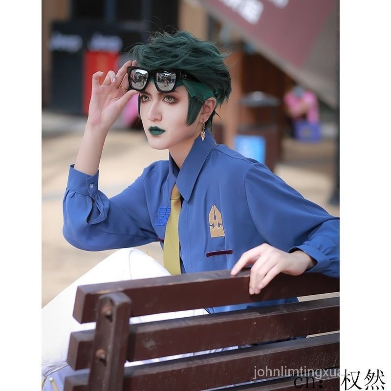 🔥免運🔥JOJO不滅鑽石岸邊露伴襯衫cosplay奇妙冒險西北老漢老師一動不動